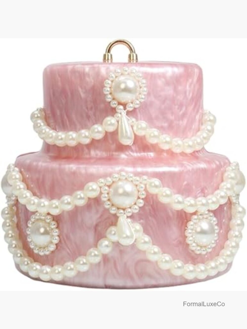 Cake Shaped Acrylic Clutch Evening Bag Wedding Shoulder Crossbody Purse